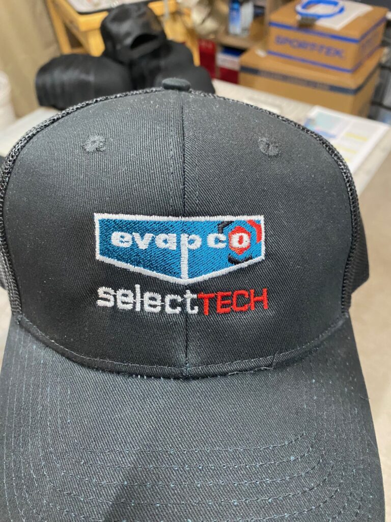 Thanks Evapco Select Tech for having Grand Rapids Embroidery support your brand identity. evapcoselect.com